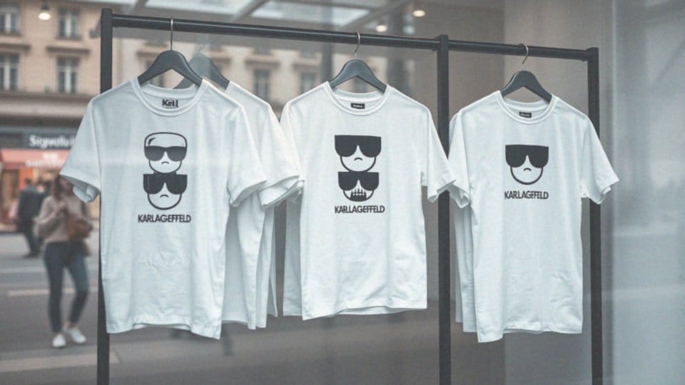 Jakie wzory i nadruki są popularne wśród T-shirtów Karl Lagerfeld?