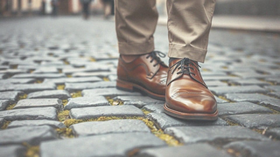 Jakie są zalety noszenia brązowych butów do beżowych spodni?