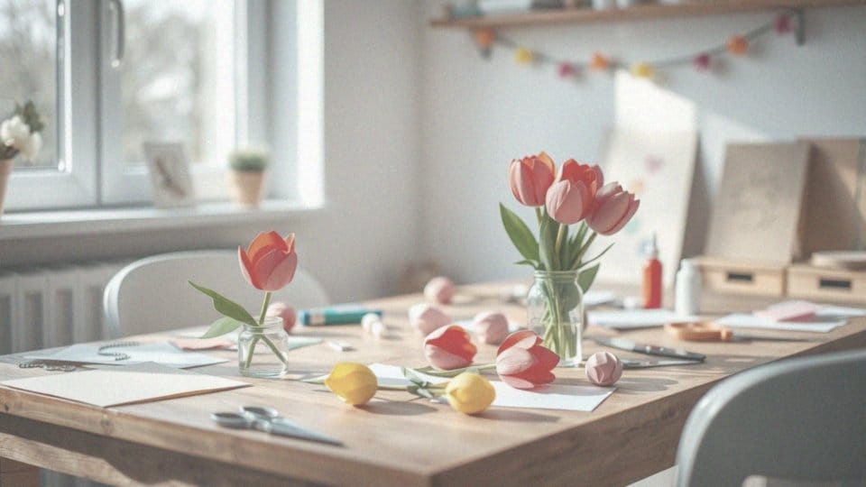 W jakich projektach DIY można wykorzystać tulipany z papieru?