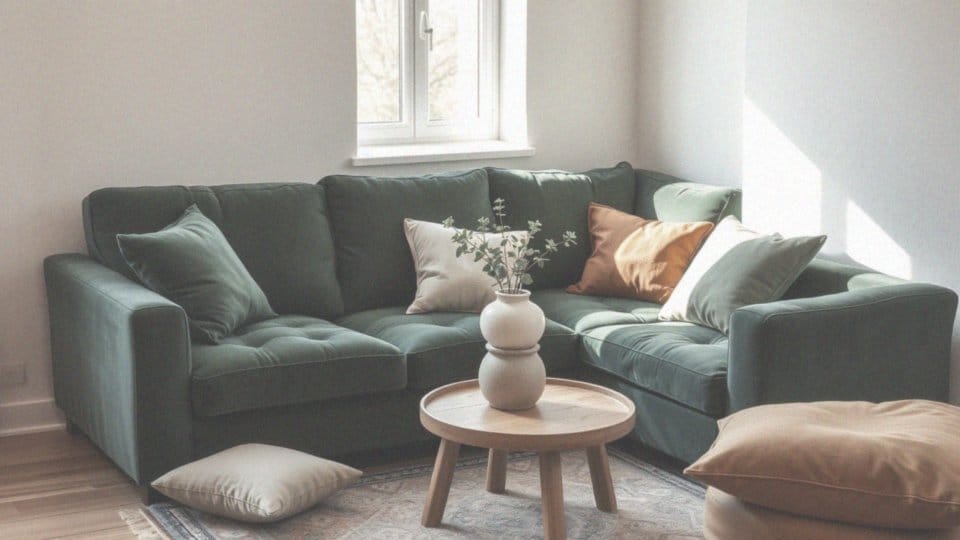 Aranżacja salonu z zielonym narożnikiem – inspiracje i porady