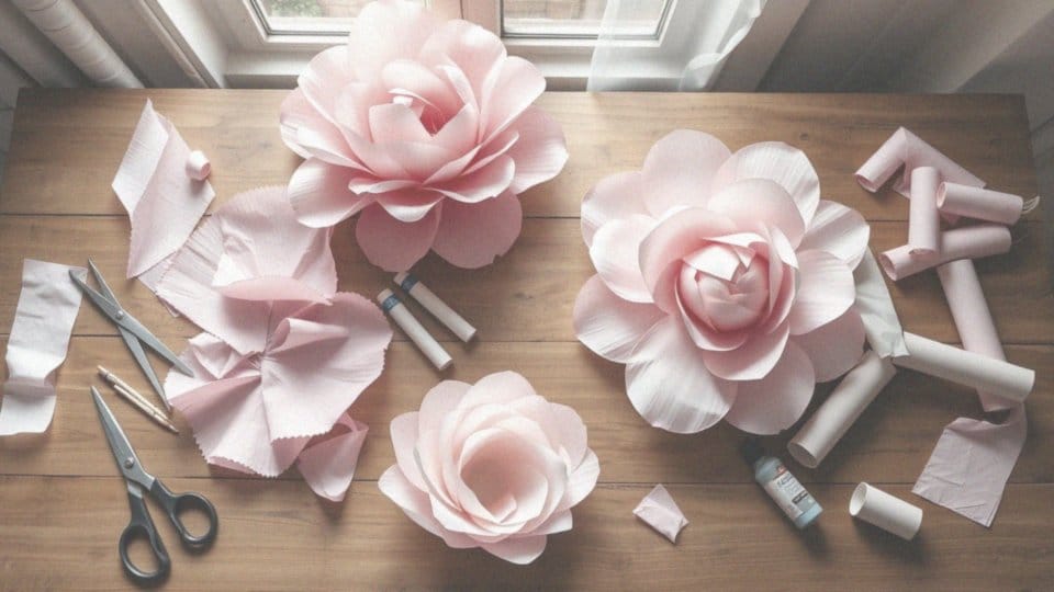 Duże kwiaty z papieru – szablony i pomysły na dekoracje