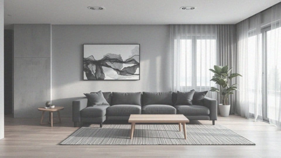 Szaro czarny salon – elegancja i nowoczesność w aranżacji wnętrz